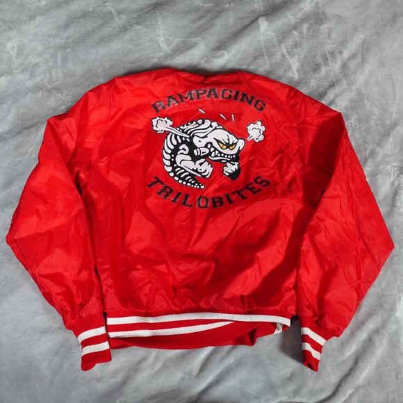Vintage Swingster Rampaging Trilobites Bomber Jacket Mens S Dinosaurs TV Show - Picture 1 of 13